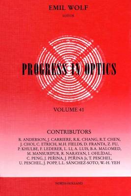 Cover of Progress in Optics Volume 41