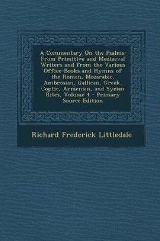 Cover of A Commentary on the Psalms