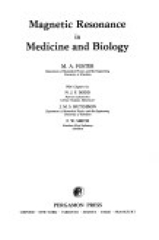 Cover of Magnetic Resonance in Medicine and Biology