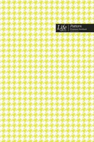 Cover of Checkered II Pattern Composition Notebook, Dotted Lines, Wide Ruled Medium Size 6 x 9 Inch (A5), 144 Sheets YellowCover