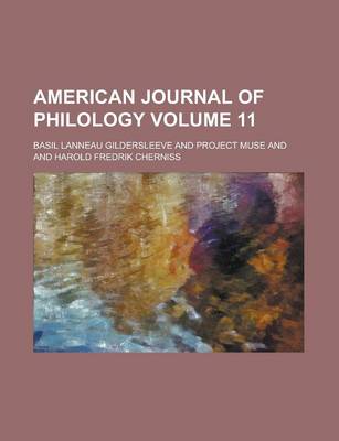 Book cover for American Journal of Philology Volume 11