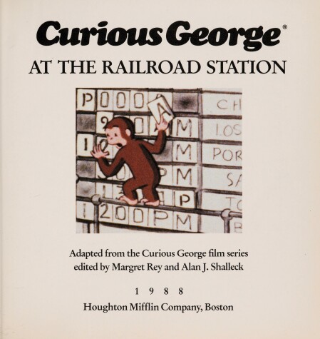 Book cover for Curious George at the Railroad Station