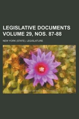 Cover of Legislative Documents Volume 29, Nos. 87-88