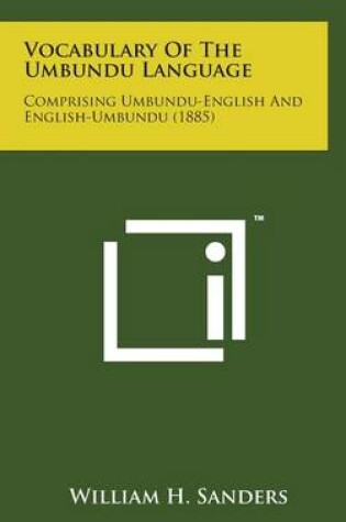 Cover of Vocabulary of the Umbundu Language