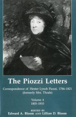 Book cover for The Piozzi Letters V4