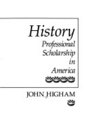 Cover of History:Prof Scholar Amer CB