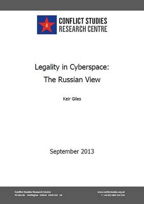 Book cover for Legality in Cyberspace: The Russian View