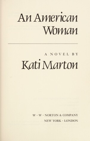 Book cover for An American Woman