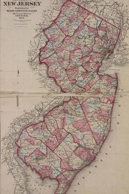 Book cover for Antique 1873 Map of New Jersey Journal