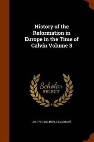 Cover of History of the Reformation in Europe in the Time of Calvin Volume 3