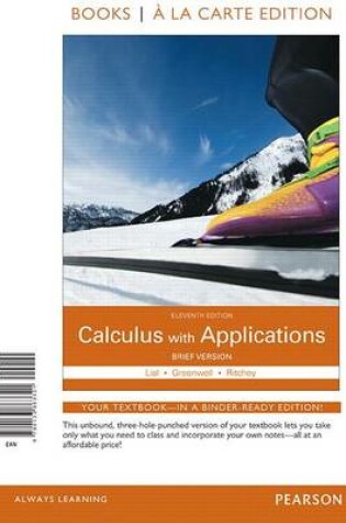 Cover of Calculus with Applications Brief Version Books a la Carte Edition