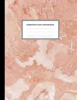 Cover of Composition Notebook - White Marble, 8.5 x 11, College Ruled, 100 pages