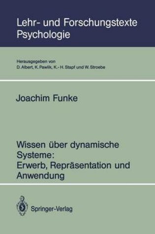 Cover of Wissen über dynamische Systeme: Erwerb, Repräsentation und Anwendung