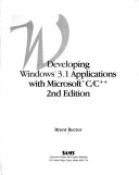 Book cover for Developing Windows 3.1 Applications with Microsoft Sdk