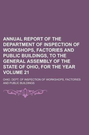 Cover of Annual Report of the Department of Inspection of Workshops, Factories and Public Buildings, to the General Assembly of the State of Ohio, for the Year