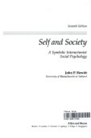 Cover of Self and Society