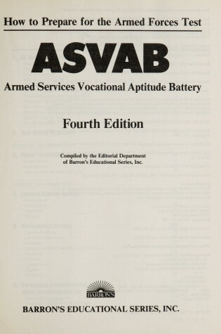 Cover of How to Prepare for the Armed Forces Test Asvab