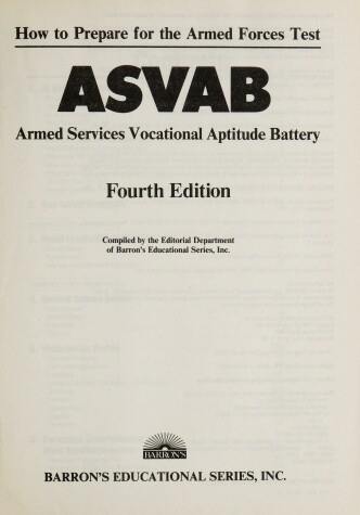 Book cover for How to Prepare for the Armed Forces Test Asvab