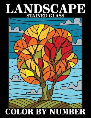 Book cover for landscape Stained Glass Color by Number