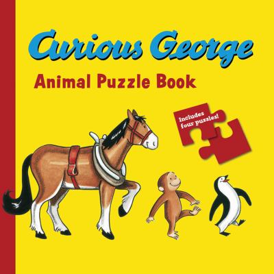 Book cover for Curious George Animal Puzzle Book