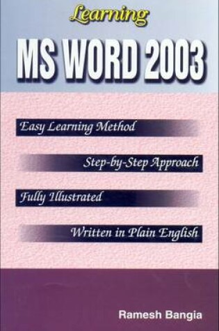 Cover of Learning MS Word 2003