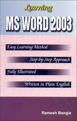 Book cover for Learning MS Word 2003