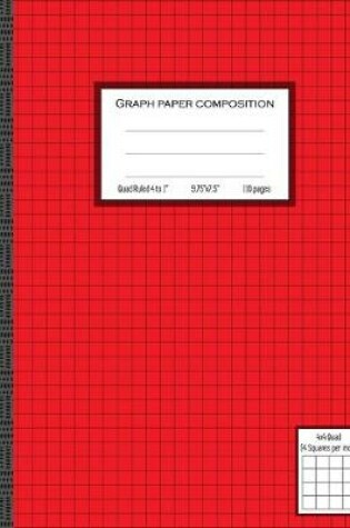 Cover of Graph Paper Composition, Quad Ruled 4 squares per inch