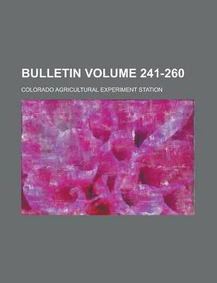 Book cover for Bulletin Volume 241-260