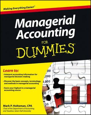 Book cover for Managerial Accounting For Dummies