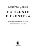 Book cover for Horizonte O Frontera