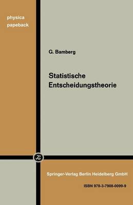 Book cover for Statistische Entscheidungstheorie