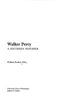 Book cover for Walker Percy, a Southern Wayfarer