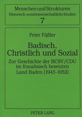 Book cover for Badisch, Christlich Und Sozial