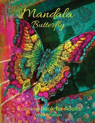 Book cover for Mandala Butterfly Coloring Book for Adults