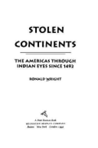Cover of Stolen Continents