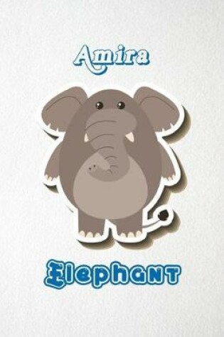 Cover of Amira Elephant A5 Lined Notebook 110 Pages