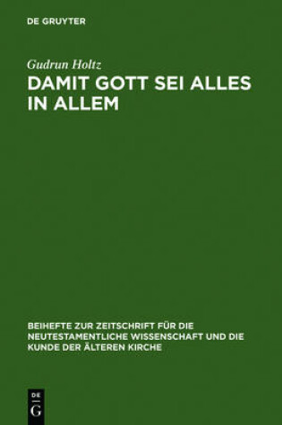 Cover of Damit Gott SEI Alles in Allem