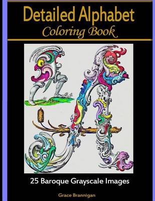 Book cover for Detailed Alphabet Coloring Books