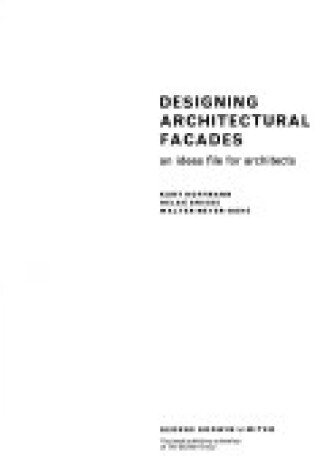 Cover of Designing Architectural Facades