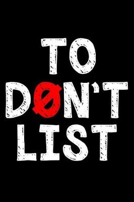 Book cover for To don't list