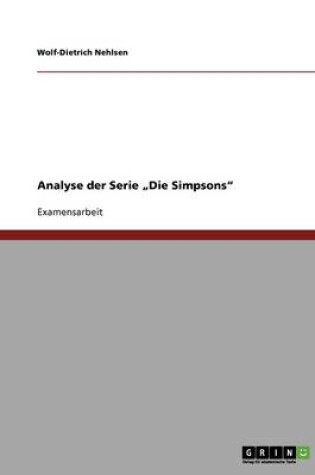 Cover of "die Simpsons. Analyse Der Serie