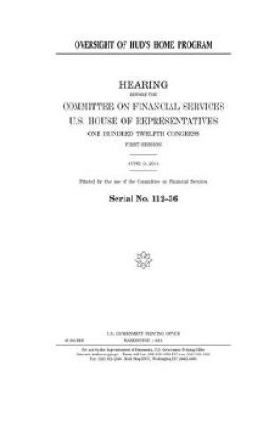 Cover of Oversight of HUD's HOME Program