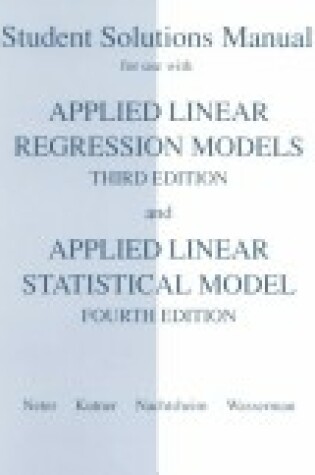 Cover of Study Guide for use with Applied Linear Statistical Models With 3.50 Disk