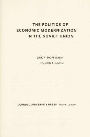 Cover of Politics of Economic Modernization in the Soviet Union