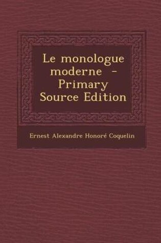 Cover of Le Monologue Moderne