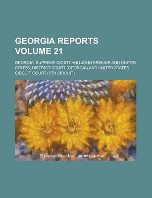 Book cover for Georgia Reports Volume 21