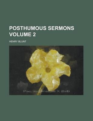 Book cover for Posthumous Sermons Volume 2