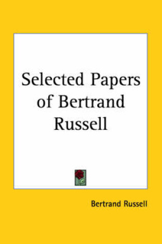 Cover of Selected Papers of Bertrand Russell (1927)