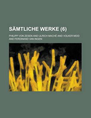 Book cover for Samtliche Werke (6)