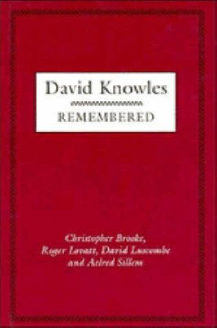 Cover of David Knowles Remembered